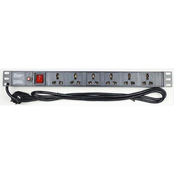 MD-P04  6 位 10A 萬用孔+過載保護(hù) PDU