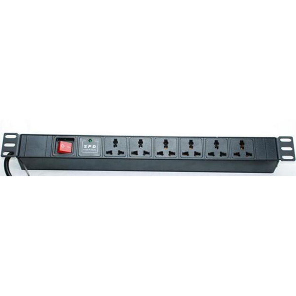 MD-P05  6 位 10A 萬用孔+防雷 PDU